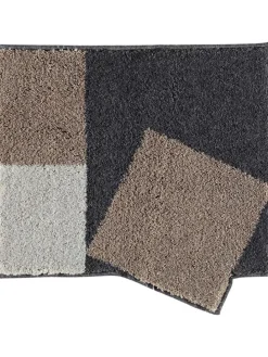 Badematte in Braun/ Grau/ Schwarz