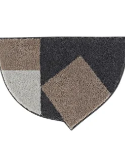 Badematte in Braun/ Grau/ Schwarz