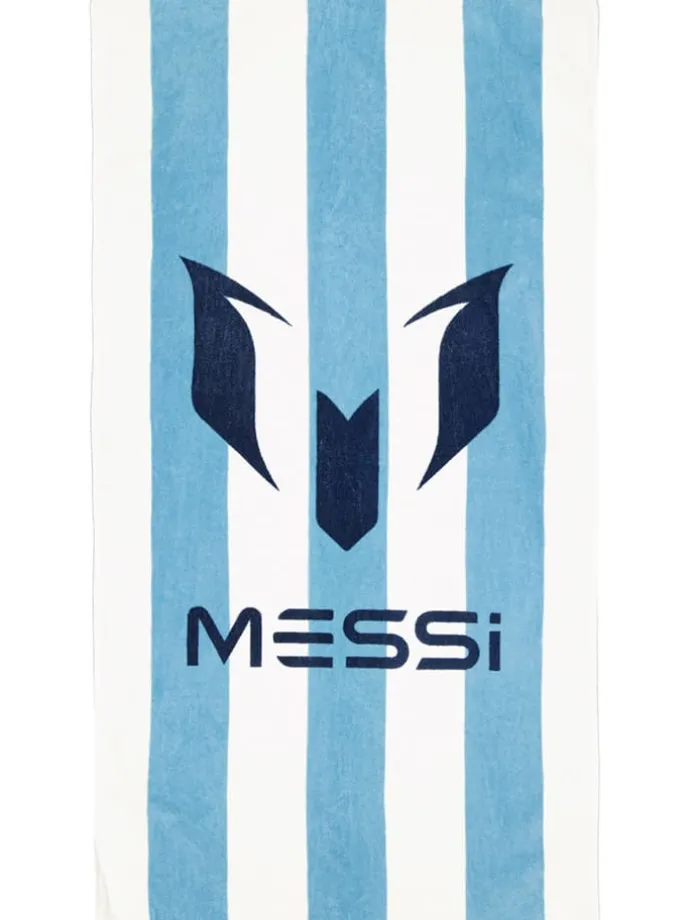 Badetuch in Weiß/ Hellblau - (B)50 x (H)100 cm