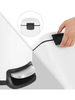 Badezimmereimer in Weiß - (B)18,5 x (H)39 x (T)31,5 cm