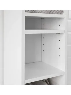 Badezimmer-Hochschrank in Weiß - (B)20 x (H)180 x (T)20cm