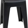 Badezimmer-Hocker "Kumba" in Schwarz - (B)38 x (H)47 x (T)32 cm