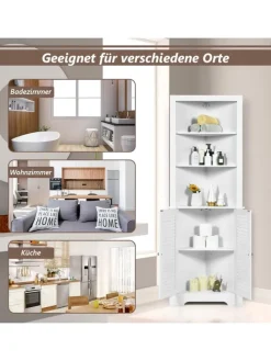 Badezimmerschrank Ecke in Weiß
