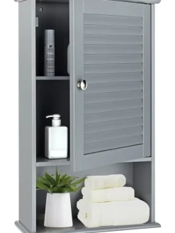 Badezimmerschrank hängend in Grau