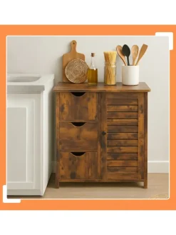 Badezimmerschrank in Braun - (B)60 x (H)80 x (T)30 cm