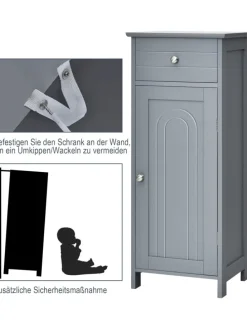 Badezimmerschrank in Grau