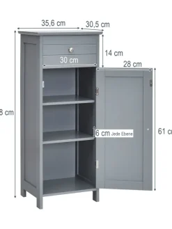 Badezimmerschrank in Grau