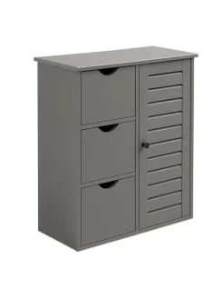 Badezimmerschrank in Grau - (B)60 x (H)80 x (T)30 cm