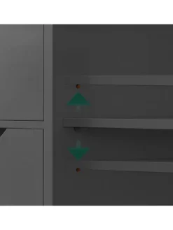 Badezimmerschrank in Grau - (B)60 x (H)80 x (T)30 cm