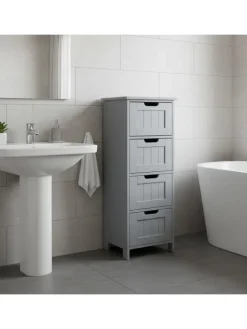 Badezimmerschrank in Grau - (B)30 x (H)82 x (T)30 cm