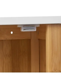 Badezimmerschrank in Natur/ Weiß - (B)34,5 x (H)60 x (T)21 cm