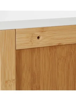 Badezimmerschrank in Natur/ Weiß - (B)34,5 x (H)60 x (T)21 cm