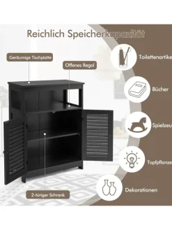 Badezimmerschrank in Schwarz