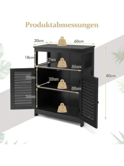 Badezimmerschrank in Schwarz