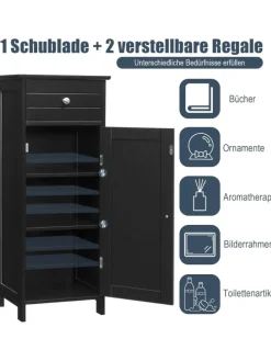 Badezimmerschrank in Schwarz
