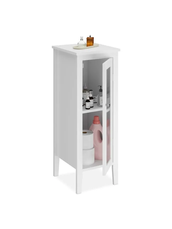 Badezimmerschrank in Weiß - (B)30 x (H)81 x (T)33 cm