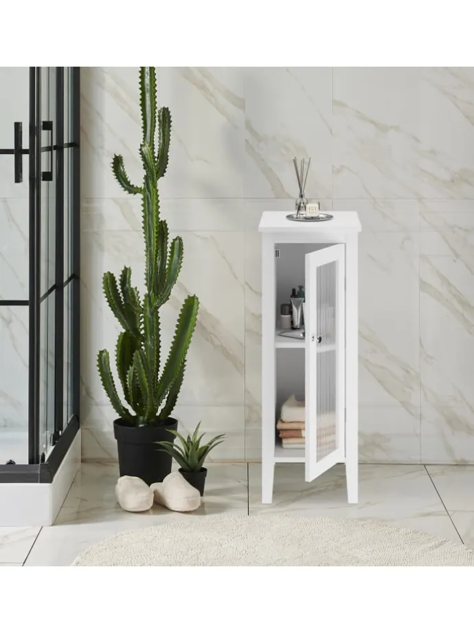 Badezimmerschrank in Weiß - (B)30 x (H)81 x (T)33 cm