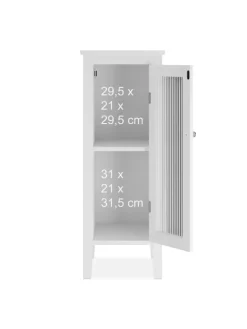 Badezimmerschrank in Weiß - (B)30 x (H)81 x (T)33 cm