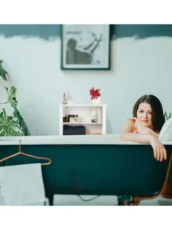 Badezimmerschrank in Weiß - (B)50 x (H)92 x (T)25,5 cm