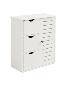Badezimmerschrank in Weiß - (B)60 x (H)80 x (T)30 cm
