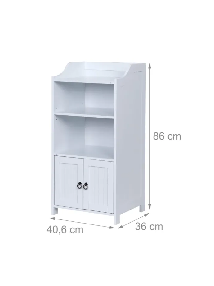 Badezimmerschrank in Weiß - (B)40,5 x (H)86 x (T)36 cm