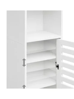 Badezimmerschrank in Weiß - (B)30 x (H)167 x (T)40 cm