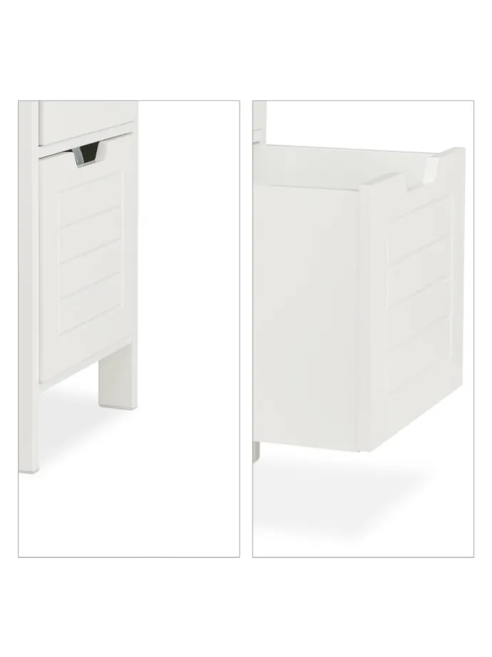 Badezimmerschrank in Weiß - (B)30 x (H)144 x (T)30 cm