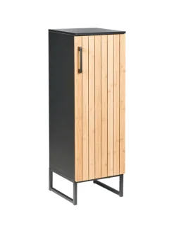 Badezimmerschrank MISCANTI in Braun/Schwarz - (W) 30 x (H) 90 x (L) 30 cm