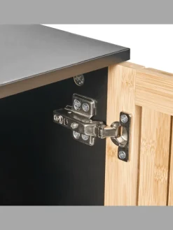 Badezimmerschrank MISCANTI in Braun/Schwarz - (W) 30 x (H) 90 x (L) 30 cm