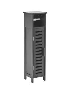 Badezimmerschrank OLATHE in Schwarz - (W) 18 x (H) 72 x (L) 17 cm