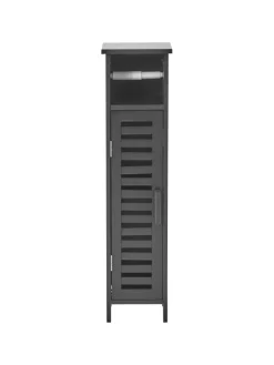 Badezimmerschrank OLATHE in Schwarz - (W) 18 x (H) 72 x (L) 17 cm