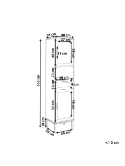 Badezimmerschrank ROSELL in /Braun - (W) 40 x (H) 165 x (L) 36 cm