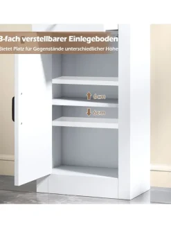 Badezimmerschrank schmal 40 x 24 x 173cm in Weiß