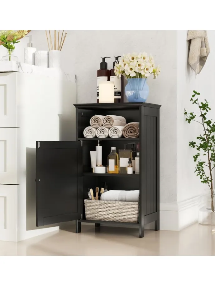 Badezimmerschrank 40x30x70cm in Schwarz