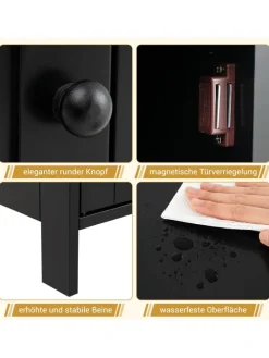 Badezimmerschrank 40x30x70cm in Schwarz