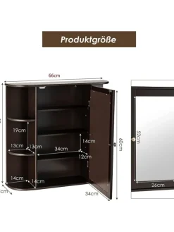 Badezimmerspiegelschrank in Braun