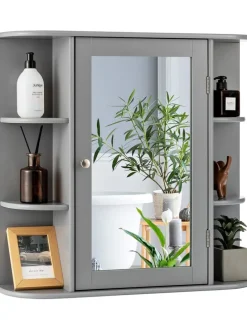 Badezimmerspiegelschrank in Grau