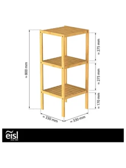 Badezimmer-Standregal in Hellbraun - (B)33 x (H)80 x (T)33 cm