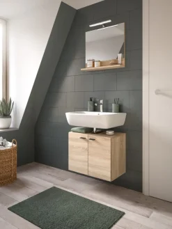 Badkombination in Eiche Sonoma Nachbildung - (B) 57 x (H) 186 x (T) 33