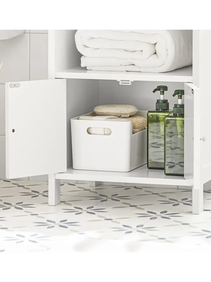 Badkommode in Weiß - (B)41 x (H)86 x (T)36cm