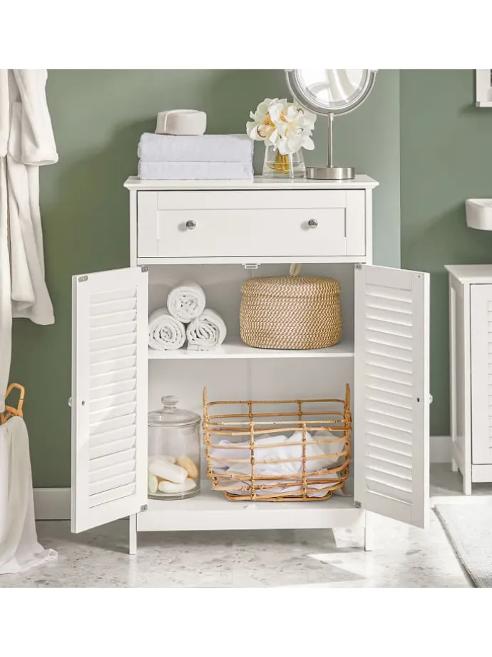 Badkommode in Weiß - (B)60 x (H)87 x (T)35cm