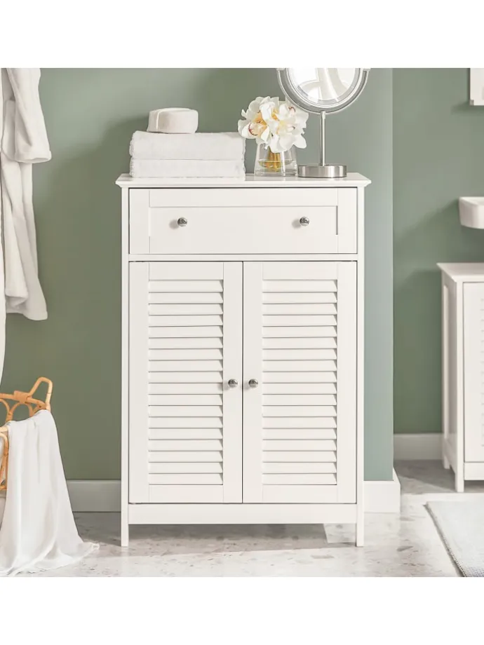 Badkommode in Weiß - (B)60 x (H)87 x (T)35cm