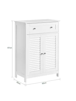 Badkommode in Weiß - (B)60 x (H)87 x (T)35cm