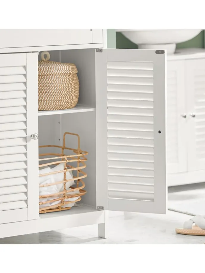 Badkommode in Weiß - (B)60 x (H)87 x (T)35cm