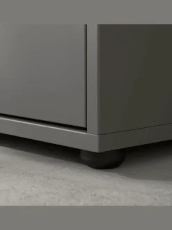 Badmöbel Set 5-tlg. XXL Badschrank Unterschrank Badkommode Badset in Graphit