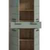 Badmidischrank in Artisan Eiche/Salbei - (B) 74 x (H) 141 x (T) 31