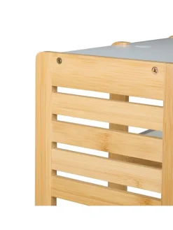 Badregal in Natur/ Weiß - (B)34 x (H)35 x (T)20 cm