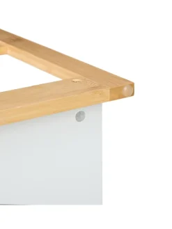 Badregal in Natur/ Weiß - (B)34 x (H)35 x (T)20 cm