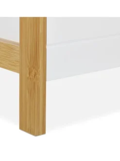 Badregal in Natur/ Weiß - (B)28 x (H)74,5 x (T)20 cm