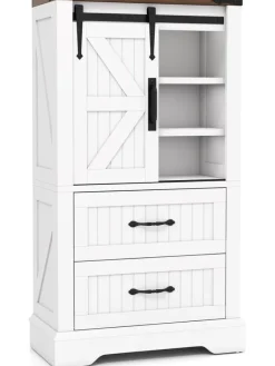 Badschrank Holz 105cm in Weiß